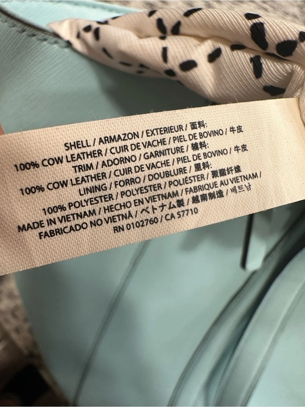 Kate Spade New York Light Blue Mint Saffiano Leather Tote Bag